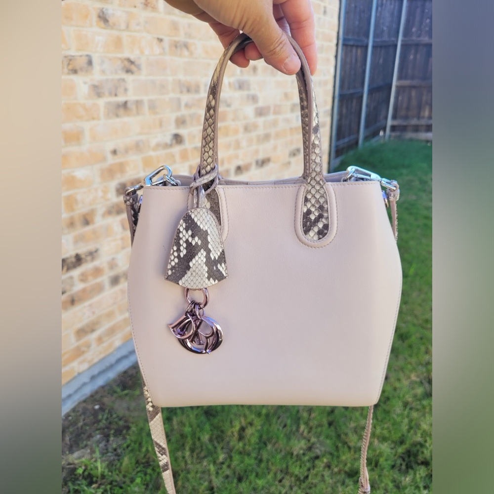 Dior 2 Way Leather And Python Handbag/Shoulder - image 8